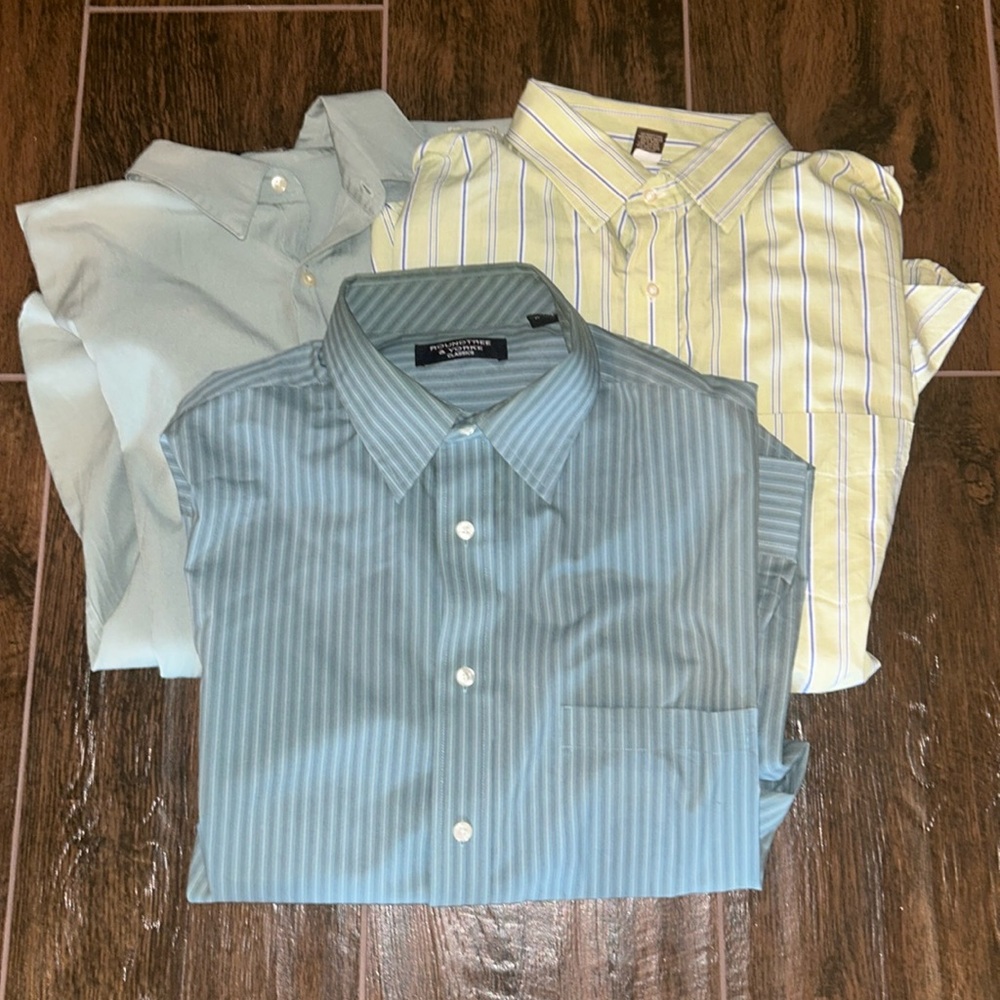 Steve & Barry’s, Roundtree & York, Arrow Dress Shirts Lot sz Large